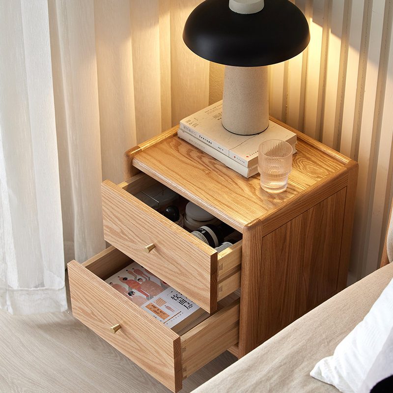 솔리드 오크 원목 침실 가구 북유럽 스타일 협탁 2서랍 - Solid Wood Nightstand 2 Drawers 리뷰 및 가격