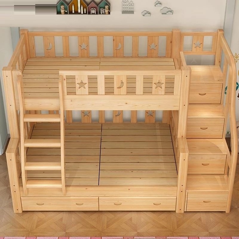 다기능 이층 침대 원목 수납 서랍 결합형 조절 가능 어 - Bunk Bed With Stairs And Slide 리뷰 및 가격