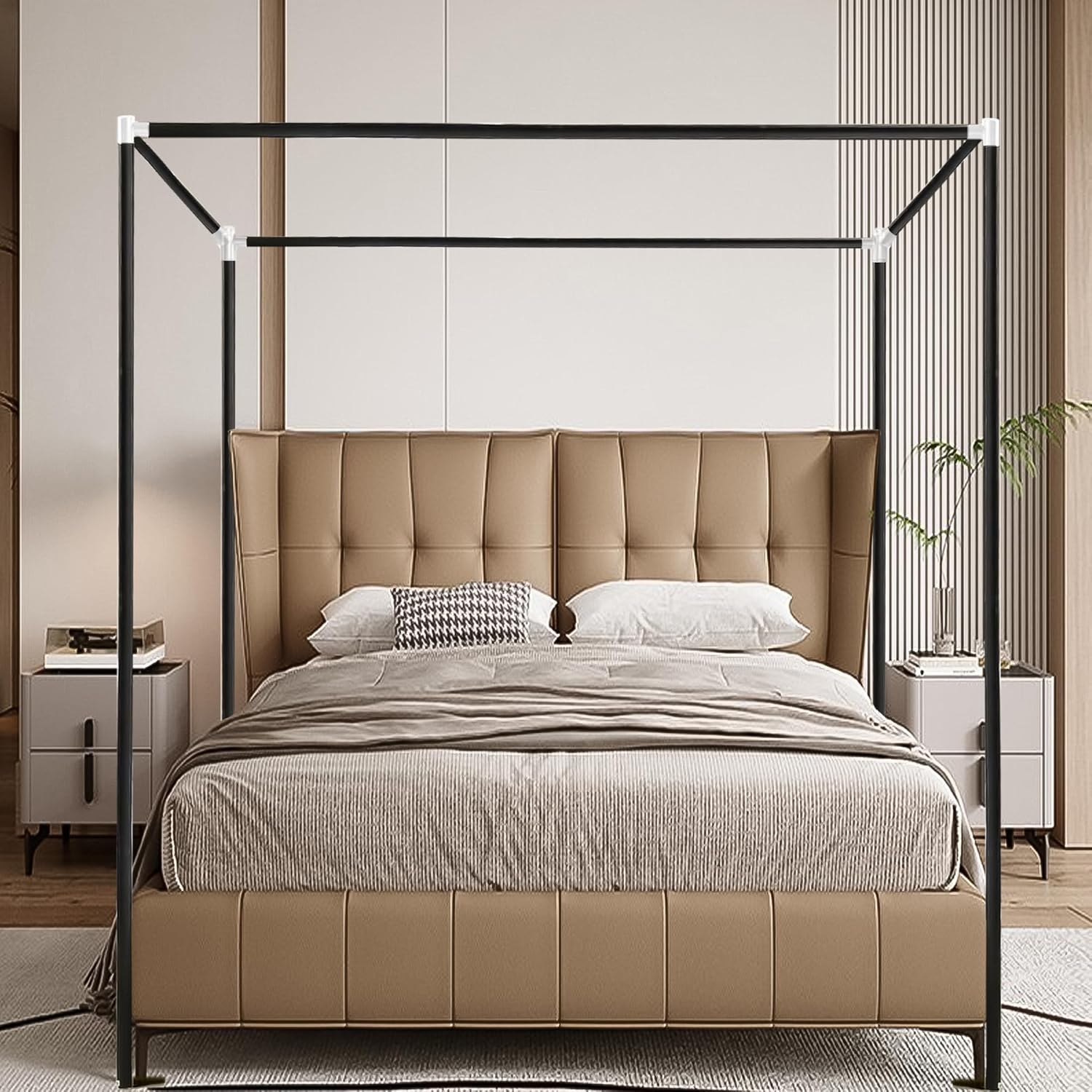 스테인리스 스틸 캐노피 침대 프레임 퀸 사이즈, 포스트 - Canopy Bed Frame Metal Queen 리뷰 및 가격