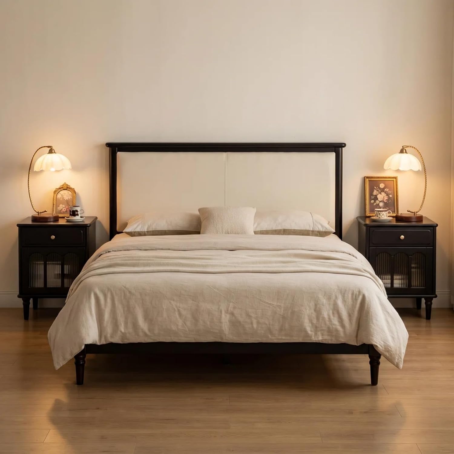 원목 협탁 세트, 2단 서랍 & 플루티드 유리문, 미드 - Solid Wood Nightstand 2 Drawers 리뷰 및 가격