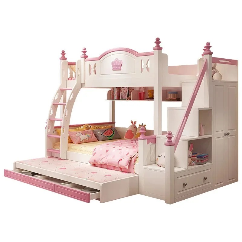 어린이 침실 가구 계단이 있는 어린이 이층 침대 어린이 - Bunk Bed With Stairs And Slide 리뷰 및 가격