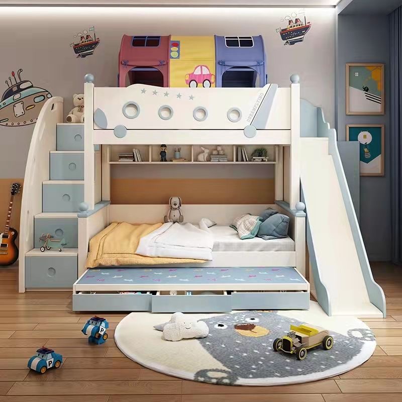 고품질 원목 공주풍 이층 침대 슬라이드 계단 수납장 포 - Bunk Bed With Stairs And Slide 리뷰 및 가격