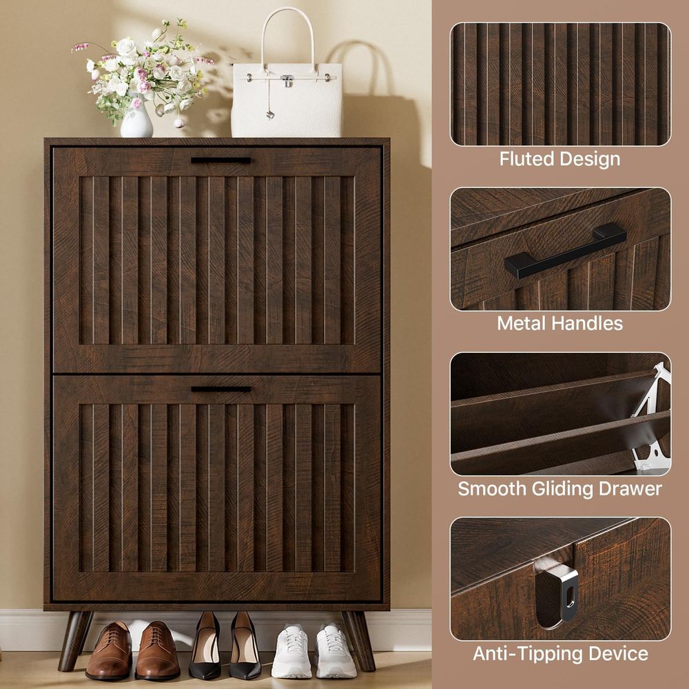 신발 수납장 또는 현관 좁은 신발장 2단 수납장 |   - Shoe Rack Cabinet Narrow Entryway 리뷰 및 가격