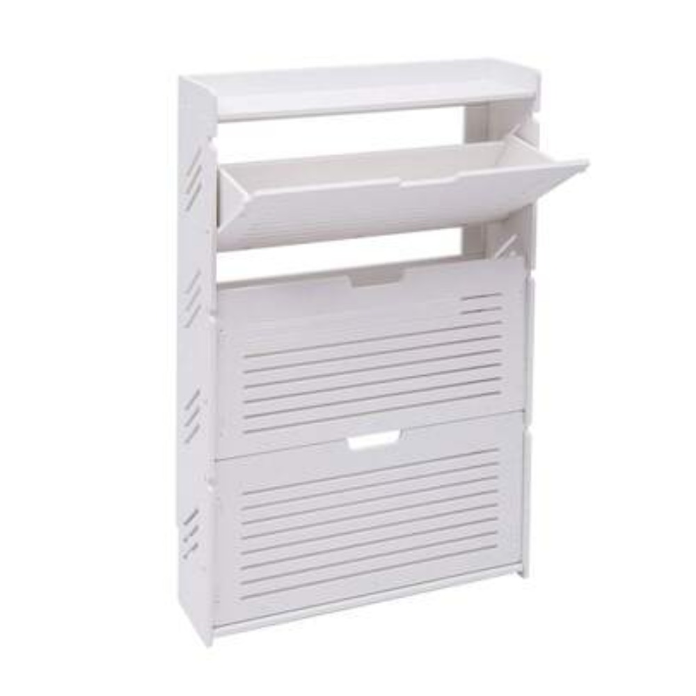 현대식 신발 수납장 3단 플립업 화이트 신발 정리대,  - Shoe Rack Cabinet Narrow Entryway 리뷰 및 가격