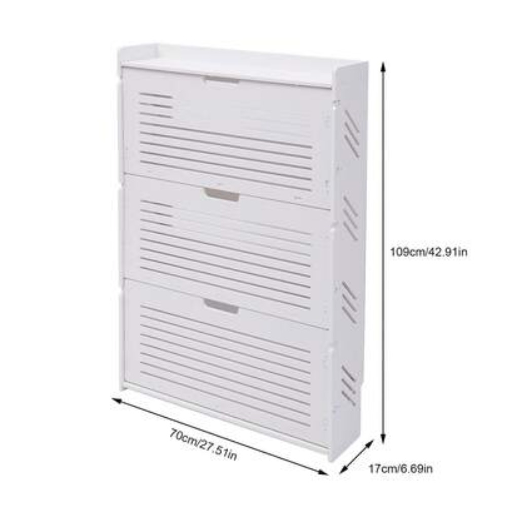 현대식 신발 수납장 3단 플립업 화이트 신발 정리대,  - Shoe Rack Cabinet Narrow Entryway 리뷰 및 가격