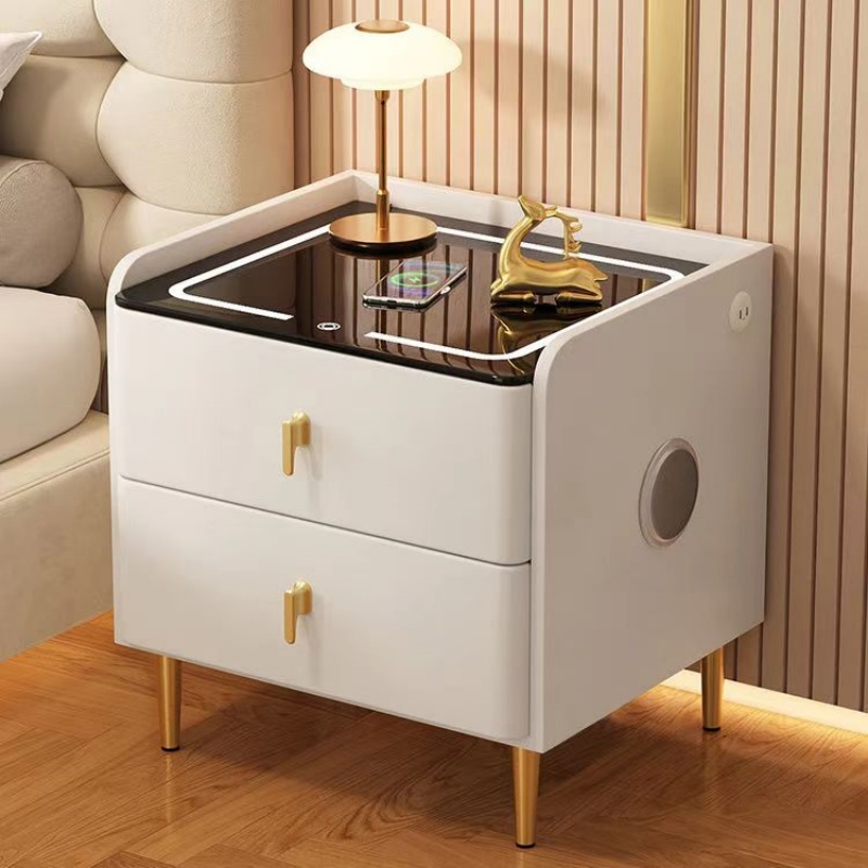 북유럽 스타일 나무 침대 옆 테이블 2단 서랍 인조 가 - Solid Wood Nightstand 2 Drawers 리뷰 및 가격