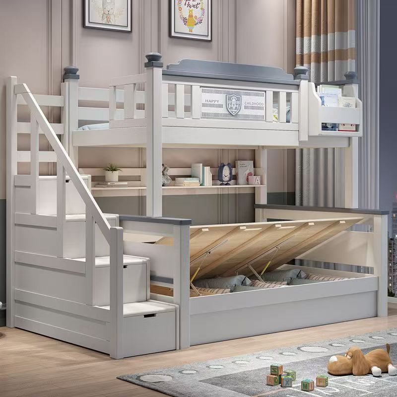 2025년형 저렴한 원목 어린이 침실 가구, 원목 이층 - Bunk Bed With Stairs And Slide 리뷰 및 가격