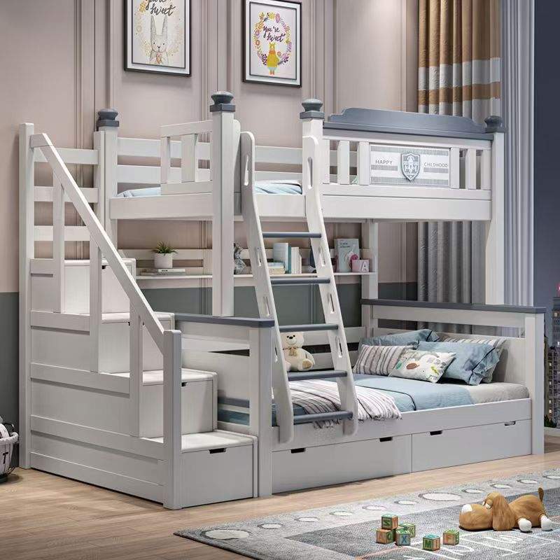 2025년형 저렴한 원목 어린이 침실 가구, 원목 이층 - Bunk Bed With Stairs And Slide 리뷰 및 가격