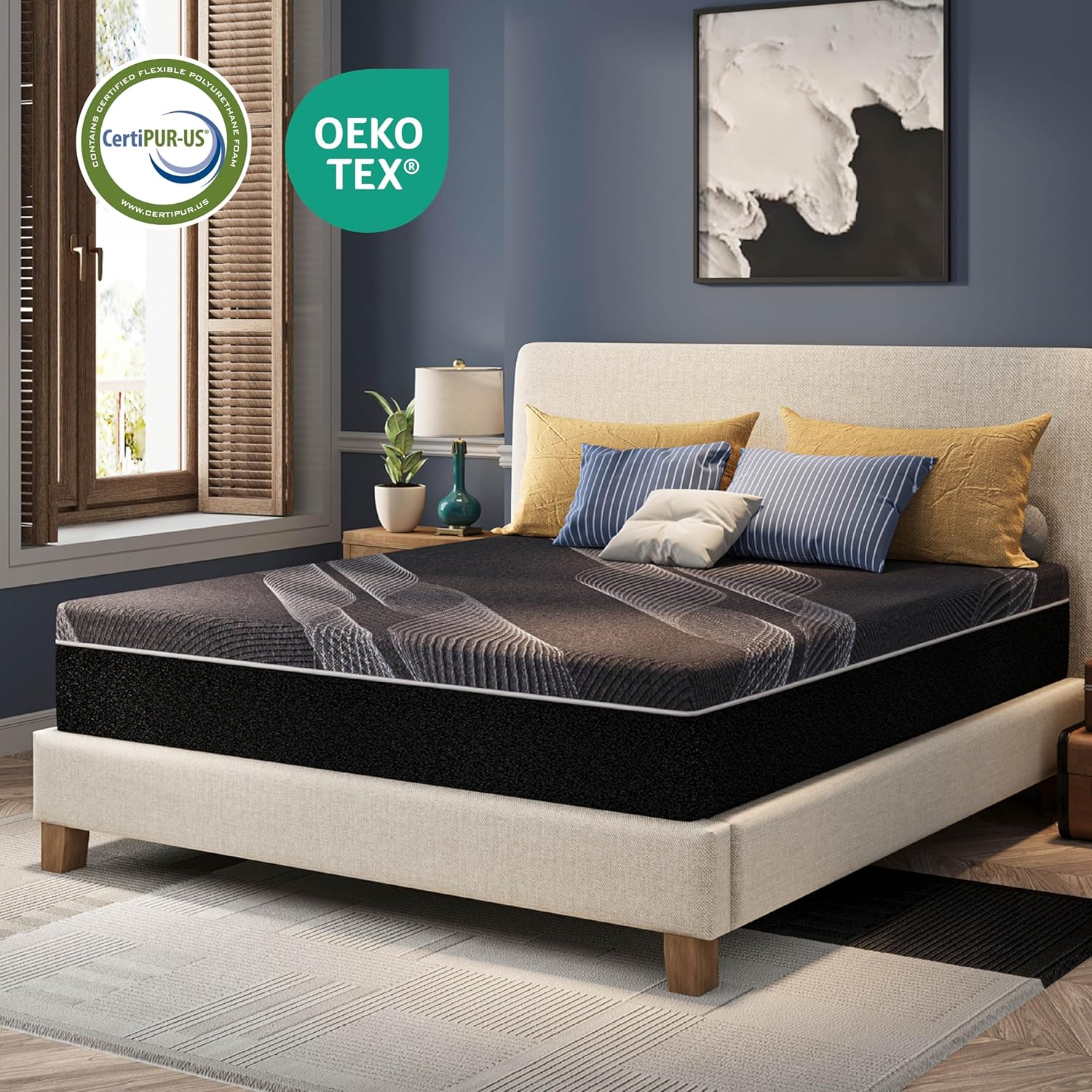 12인치 퀸 매트리스, 대나무 숯 메모리 폼 매트리스, - Memory Foam Mattress In A Box Queen 리뷰 및 가격