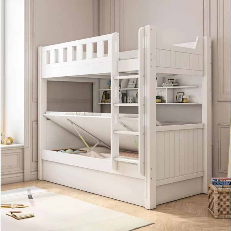 어린이용 원목 수납 벙커 침대, 계단 캐비닛과 슬라이드 - Bunk Bed With Stairs And Slide 리뷰 및 가격