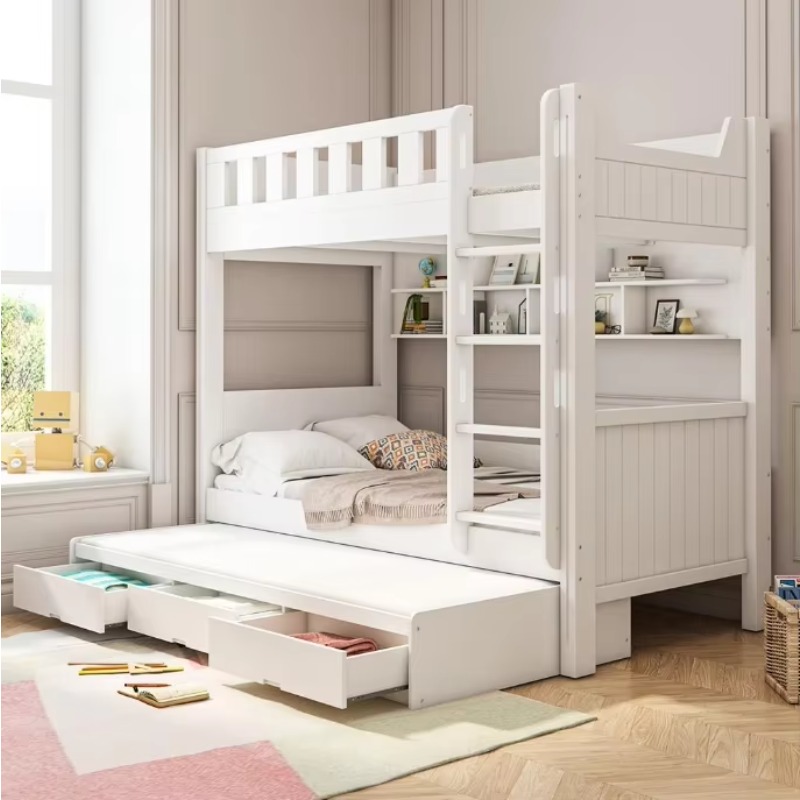 어린이용 원목 수납 벙커 침대, 계단 캐비닛과 슬라이드 - Bunk Bed With Stairs And Slide 리뷰 및 가격