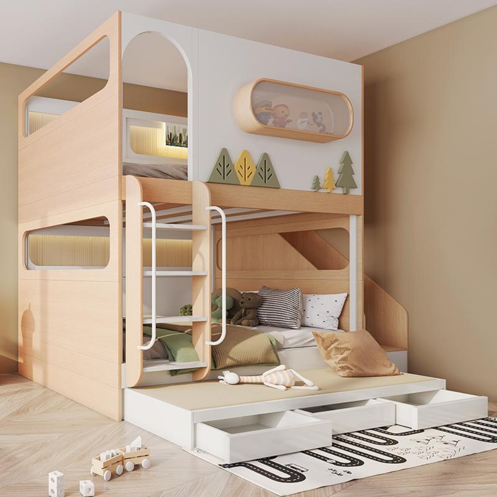 스페이스 캡슐 트리하우스 슬라이드와 볼풀이 있는 이층  - Bunk Bed With Stairs And Slide 리뷰 및 가격
