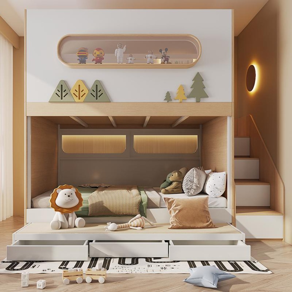 스페이스 캡슐 트리하우스 슬라이드와 볼풀이 있는 이층  - Bunk Bed With Stairs And Slide 리뷰 및 가격