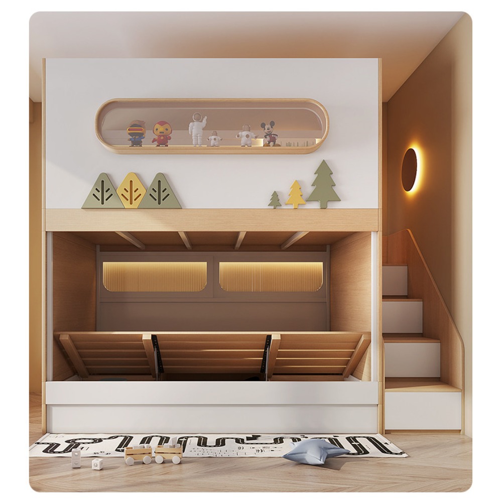 스페이스 캡슐 트리하우스 슬라이드와 볼풀이 있는 이층  - Bunk Bed With Stairs And Slide 리뷰 및 가격