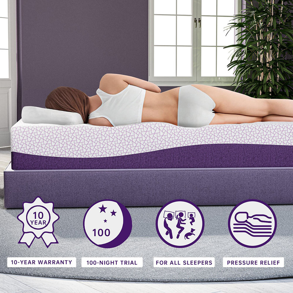OEM/ODM 보라색 매트리스 퀸 킹 사이즈 고품질 니 - Memory Foam Mattress In A Box Queen 리뷰 및 가격