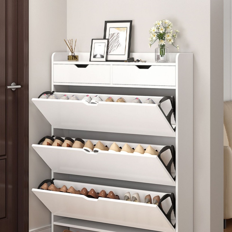 2단 접이식 서랍형 나무 신발 정리함, 좁은 공간을 절 - Shoe Rack Cabinet Narrow Entryway 리뷰 및 가격