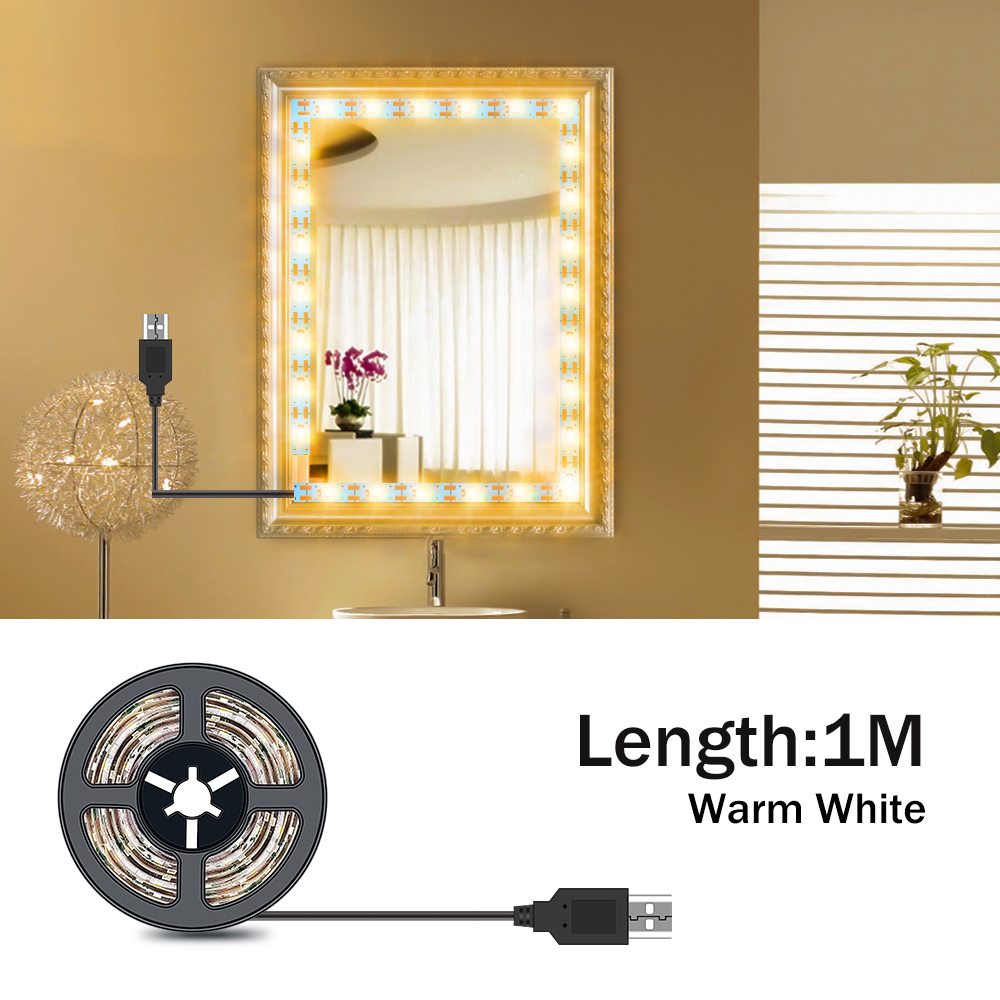 DC5V LED 메이크업 거울 라이트 스트립 USB 드 - Dressing Table Vanity With Lighted Mirror 리뷰 및 가격