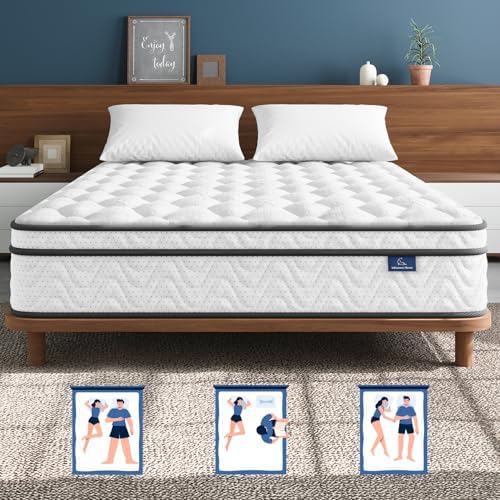 퀸 사이즈 매트리스 12인치, 쿨 슬립 하이브리드 매트 - Memory Foam Mattress In A Box Queen 리뷰 및 가격