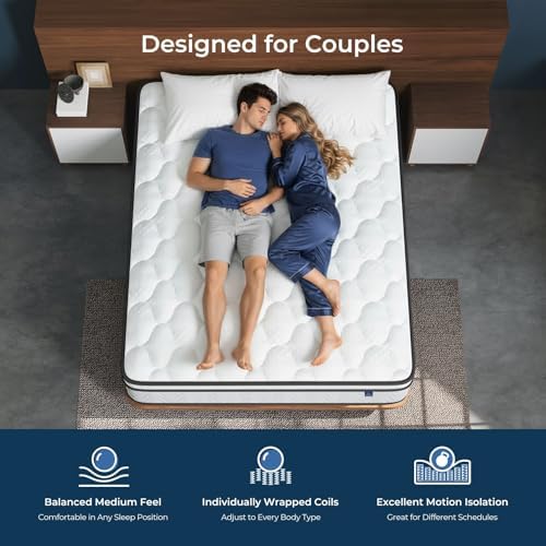 퀸 사이즈 매트리스 12인치, 쿨 슬립 하이브리드 매트 - Memory Foam Mattress In A Box Queen 리뷰 및 가격