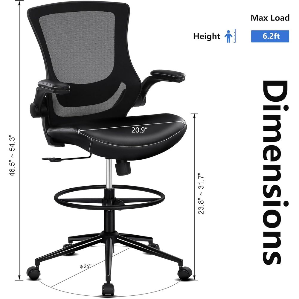 인체공학적 등받이 조절 가능한 하이백 사무용 의자 (허 - Chairs 리뷰 및 가격