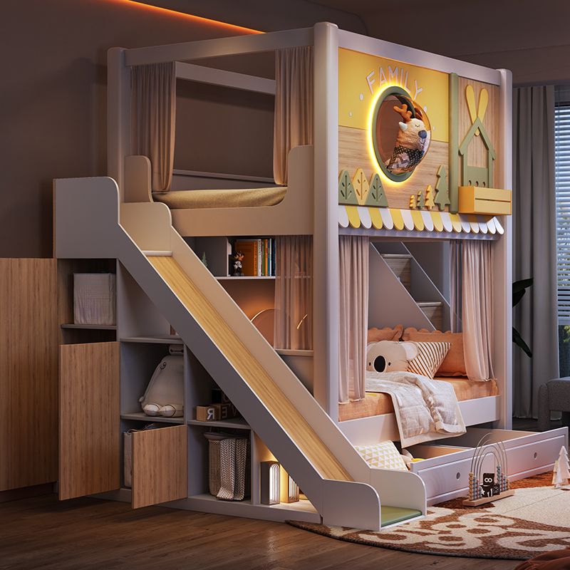현대식 숲 테마 어린이 이층 침대 슬라이드, 수납 계단 - Bunk Bed With Stairs And Slide 리뷰 및 가격