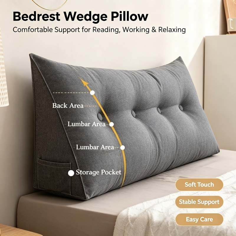 대형 헤드보드 쿠션, 다다미 등받이, 삼각형 지지대,  - Headboard Cushion Backrest Tatami 리뷰 및 가격