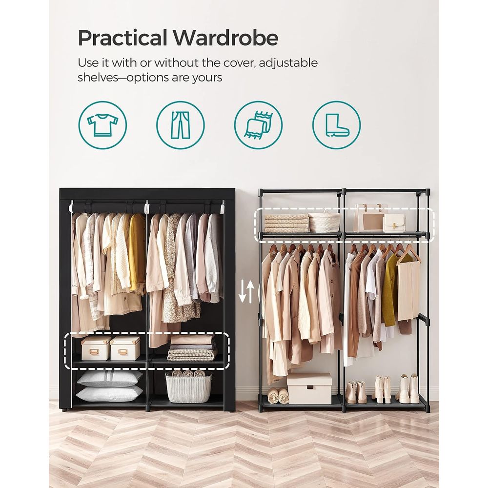 옷장, 이동식 옷장, 부직포 커버가 있는 침실용 옷걸이 - Wardrobe Closet Portable Fabric Cover 리뷰 및 가격