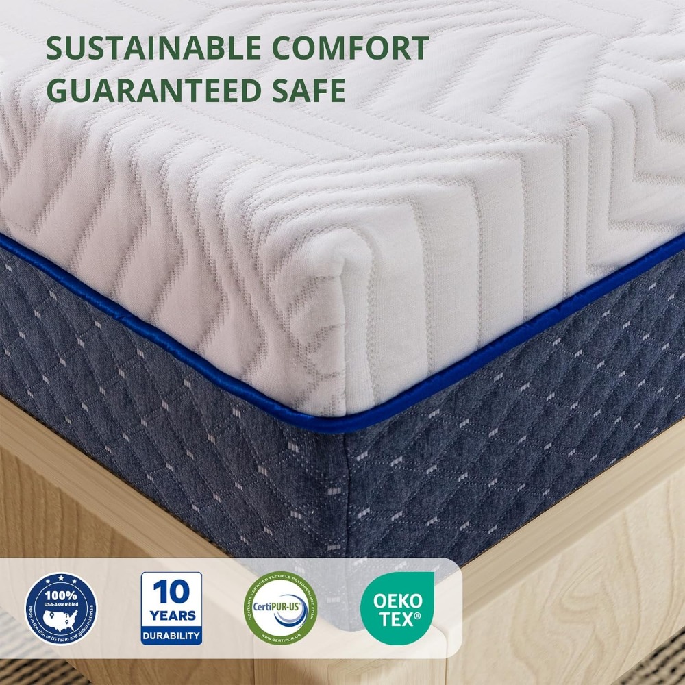 14인치 퀸 사이즈 젤 메모리폼 매트리스 박스 (Cer - Memory Foam Mattress In A Box Queen 리뷰 및 가격
