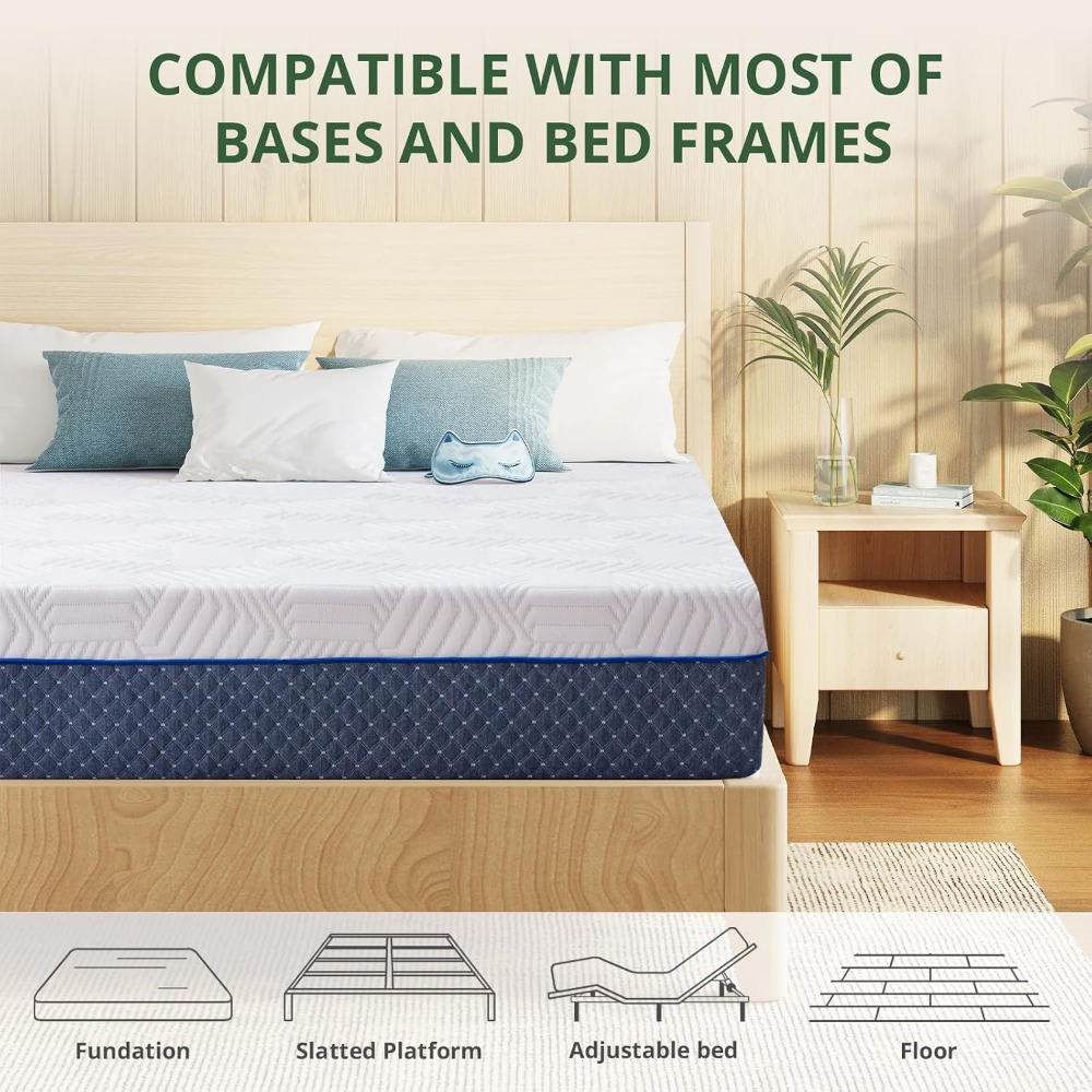 14인치 퀸 사이즈 젤 메모리폼 매트리스 박스 (Cer - Memory Foam Mattress In A Box Queen 리뷰 및 가격