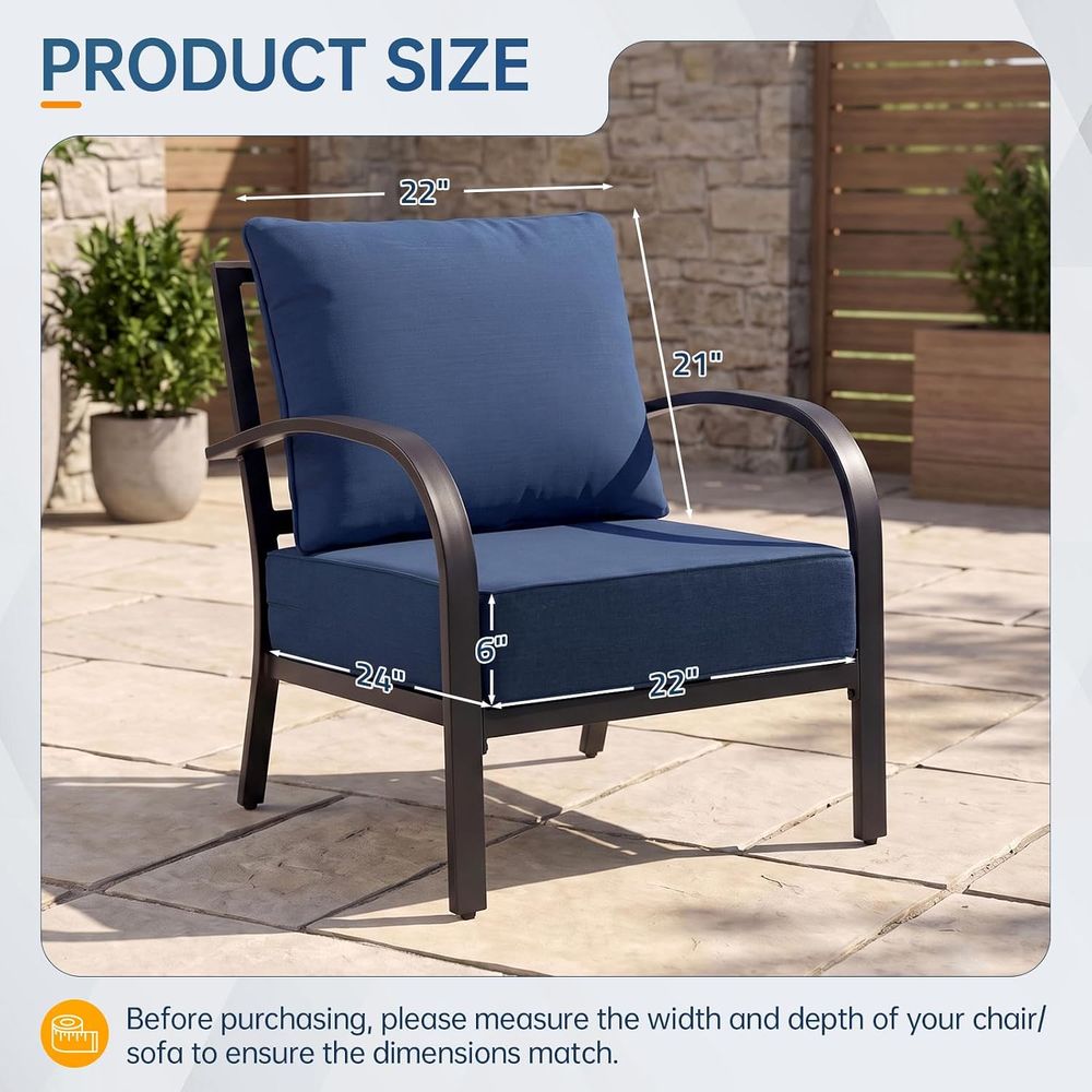 야외용 가구 쿠션, 6인치 두께의 방수 시트 쿠션, 2 - Outdoor Furniture 리뷰 및 가격