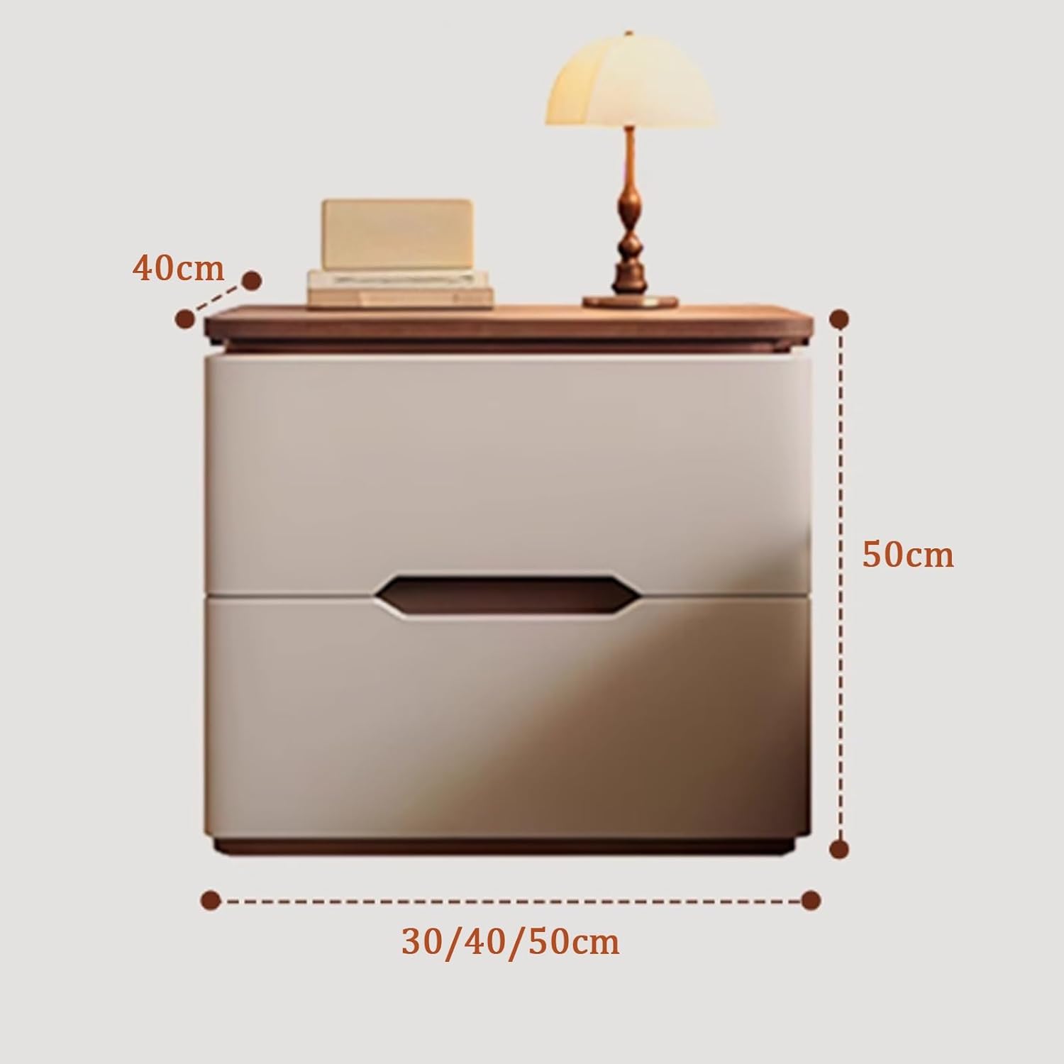 침대 옆 테이블, 서랍과 숨겨진 손잡이가 있는 침실용  - Solid Wood Nightstand 2 Drawers 리뷰 및 가격